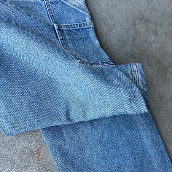 Vintage Y2K Carhartt blue denim jeans double knee work wear carpenter pants - Picture 11 of 12